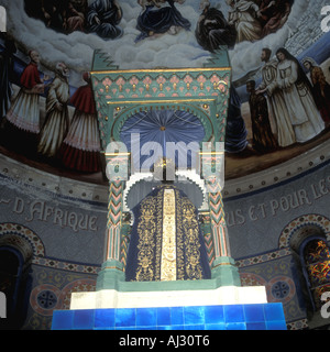 Icon of the Black Virgin in Notre Dame d`Afrique Basilica in Algiers, Algeria Stock Photo